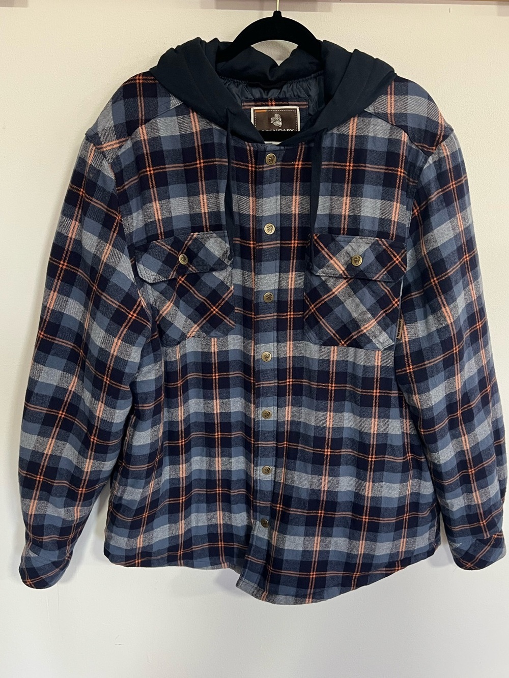Legendary Outfitters Cotton Flannel Hooded Shirt Jacket Shacket